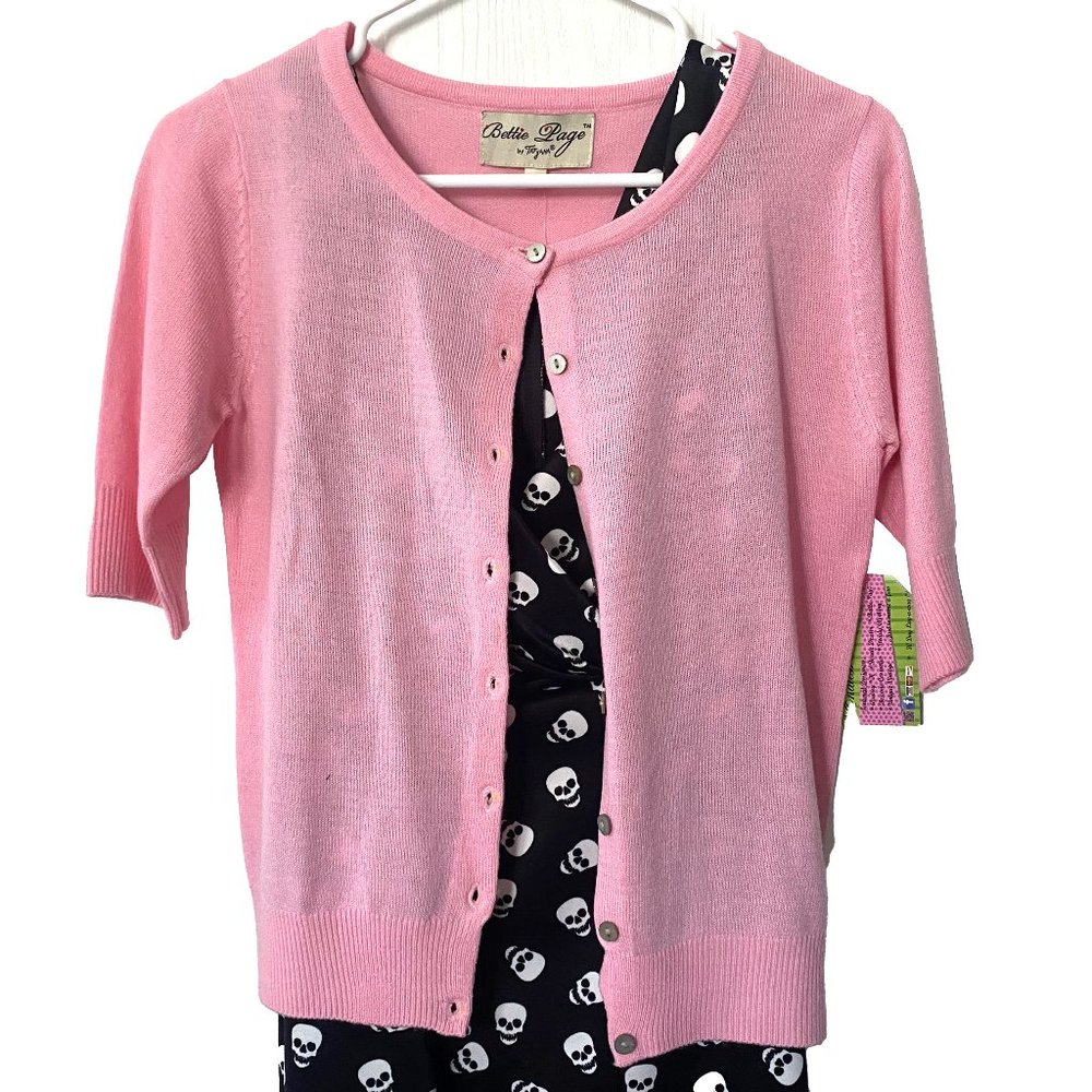 Bettie Page Pink Cardigan